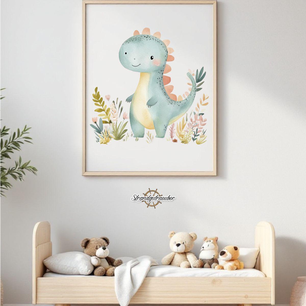 Buegelbild freundlicher Dino